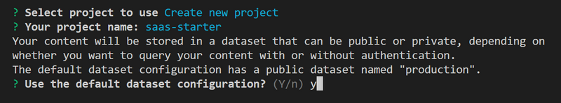 Using default dataset configuration